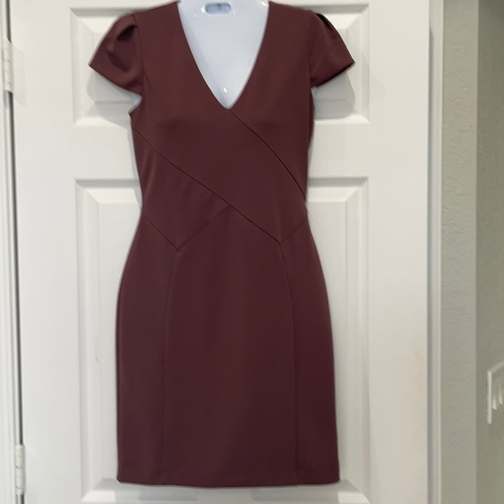 Express mauve cap sleeve dress